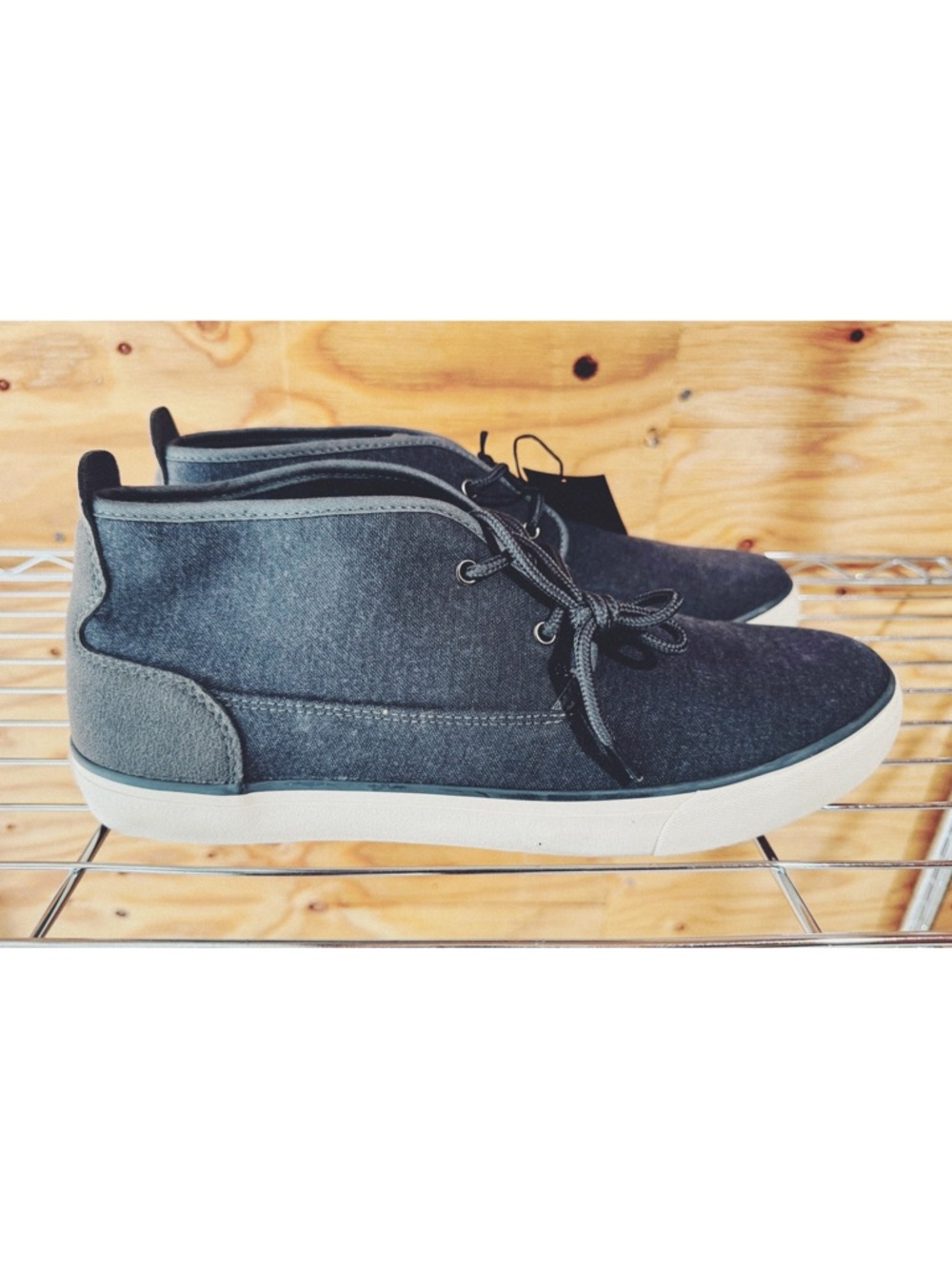 NWOT/B Marc New York Chukka Sneaker Mens 13 Gray Canvas Casual Lace Up Shoe/Boot